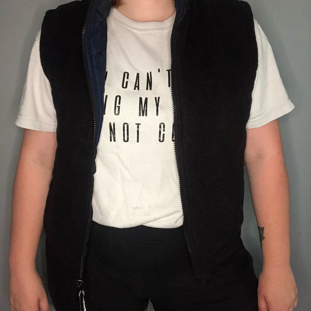 NY & Co. reversible vest blue/black